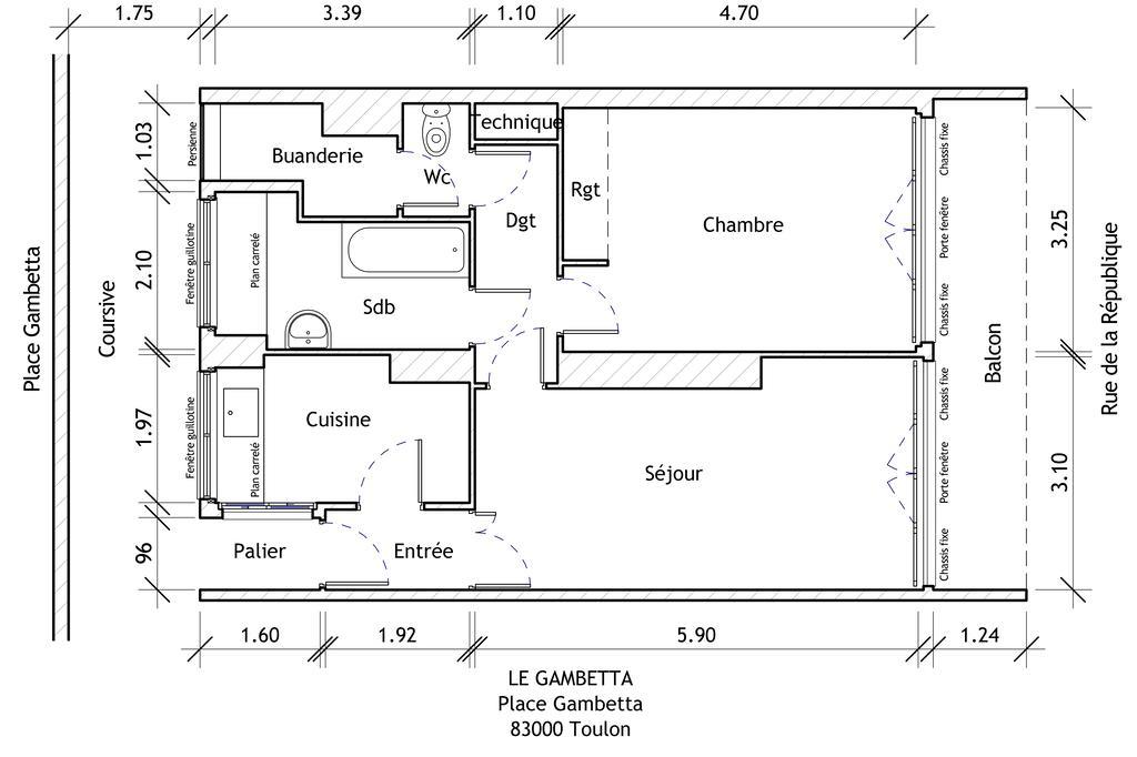Le Gambetta Apartment Toulon Exterior photo